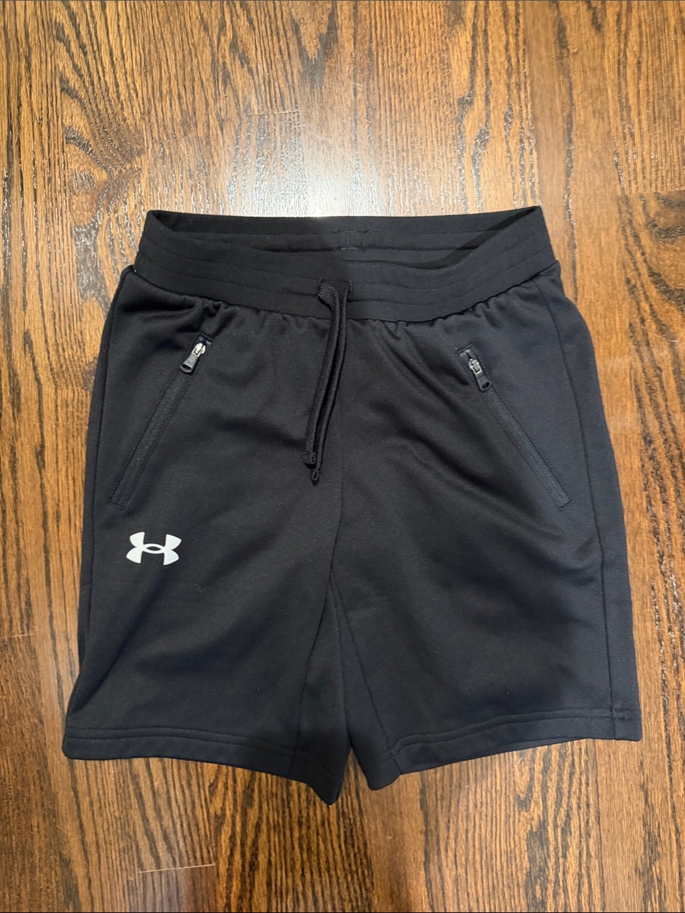 Under Armour Black Athletic Shorts with Zipper Pockets